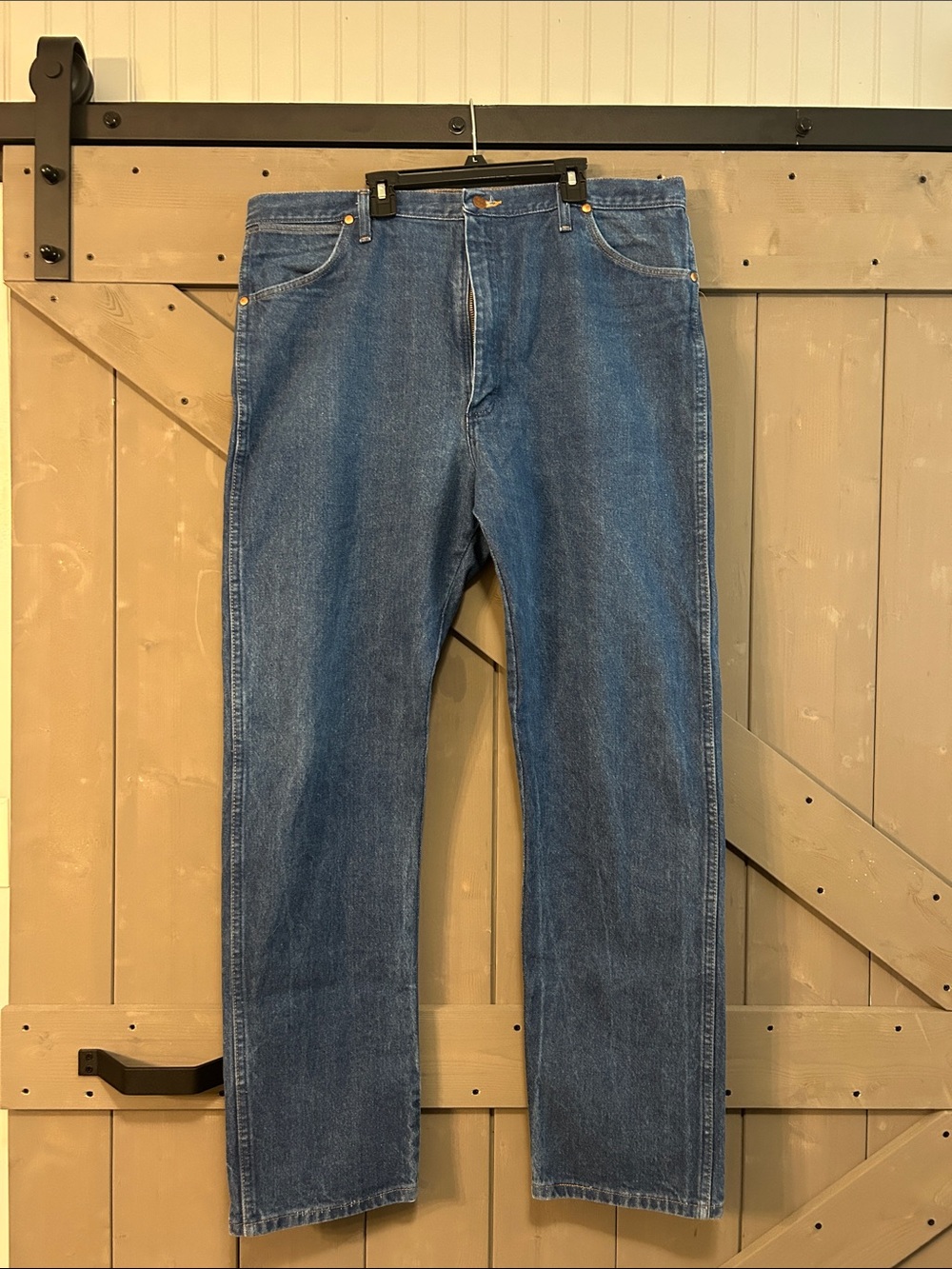 Wrangler Men's Straight-Leg Blue Denim Jeans 40x34